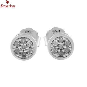 Pendientes de lujo de alta calidad, plata de ley 925, redondos, con circonita cúbica, para bodas, fiestas, regalo, joyería para damas y niñas - Product Image 2