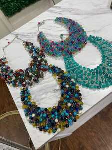 Collar Bohemio Hecho a Mano con Cuentas Gruesas, Collar de Cristal de Colores para Accesorios de Moda Infantil - Product Image 4