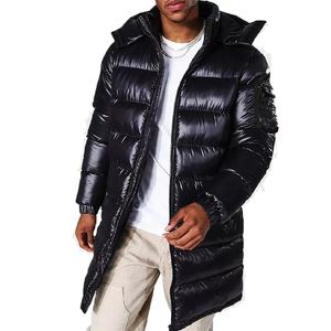 Custom Clothing Shiny Black Bubble Padded Long <b>Jackets</b> for Winter Puffer <b>Jackets</b> Unisex Plus Size Loose Fit Outdoor <b>Jackets</b> - Product Image 1