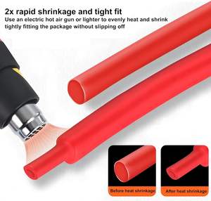 530 pièces de gaines thermorétractables 2:1, assortiment de gaines pour câbles électriques, kit d'isolation électrique, 5 couleurs, 8 tailles, PE 600V - Product Image 3