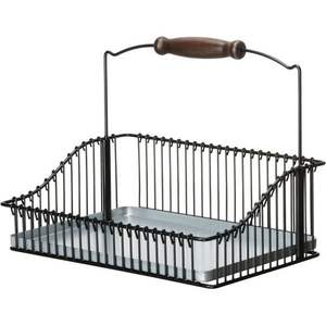 Panier cadeau en osier en métal seau avec poignée panier décoratif noir mat de haute qualité décor à la maison - Product Image 6