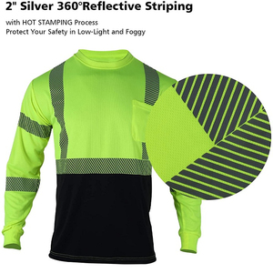 Vêtements de travail haute visibilité en gros OEM, crème solaire haute visibilité, uniforme de classe 3, chemises de sécurité à manches longues haute visibilité fabriquées au Pakistan - Product Image 4