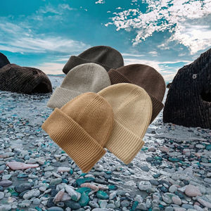 หมวกบีนนี่ขน100% ระบายอากาศได้ดีใช้ได้ทั้งชายและหญิงหมวกบีนนี่แบบกันน้ำออกแบบได้สำหรับผู้ใหญ่3D ปักแบบลำลองปรับได้ - Product Image 4