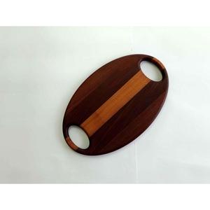 Bandeja de té y café de alto estándar, forma ovalada, venta al por mayor, bandejas de madera para servir con asa, utensilios de cocina, plato y bandeja multiusos - Product Image 4