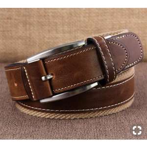 Country Style Genuine Leather <b>Belt</b> Steel <b>Buckle</b> <b>Mens</b> Accessories Formal Style Luxury Waterproof Heavy Duty - Product Image 3