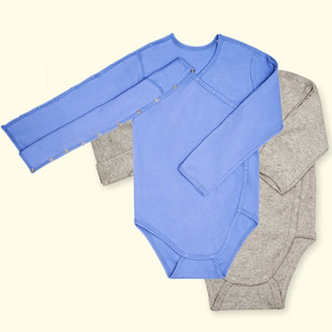 Vêtements adaptatifs pour enfants handicapés, récupération post-chirurgicale, body bébé à manches longues, fermeture à pression sur les côtés, jersey de chimiothérapie, 100% coton - Product Image 6