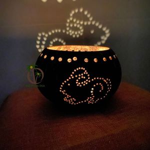 Lampe décorative artisanale en coquille de noix de coco naturelle COCO-ECO, décoration écologique pour la maison avec divers motifs, directement du Vietnam - Product Image 3