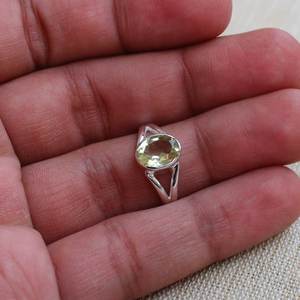 Nouveauté 925 argent Sterling plaqué naturel plaqué améthyste réglage 7x9mm bague à la main bijoux à la mode femmes bijoux - Product Image 1