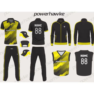 Prohawke Cricket Uniform Set Collar Jersey Camiseta y pantalones cómodos Pantalones con personalización - Product Image 1