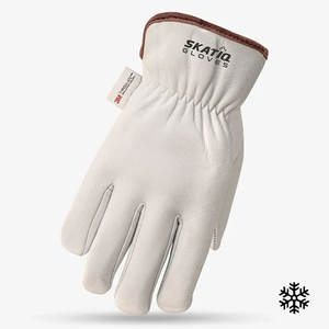 Guantes de conductor de piel de cabra de alta calidad originales SkatIQ 2017, guantes de seguridad antideslizantes forrados - Product Image 6