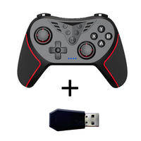 Control de Juego Inalámbrico con Doble Vibración, Joystick de Plástico ABS Negro para Android, iOS, PC, Todo en Uno