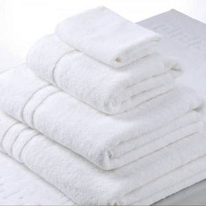 100% Cotton Luxury Hotel <b>Bath</b> <b>Towel</b> Soft Absorbent <b>White</b> Microfiber Large Durable Square Logo Spa Salon Beauty Home Use Newborns - Product Image 1