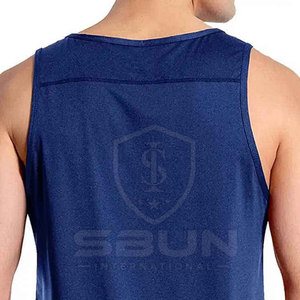Men Gym <b>Stringer</b> Tank Top Lightweight Sleeveless Workout <b>Vest</b> 100% Polyester Muscle Fit Breathable Quick Dry Eco-Friendly - Product Image 6