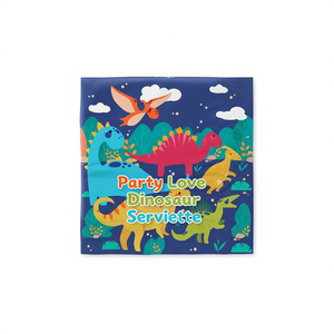 Party Love <b>Dinosaur</b> Serviette 33x33cm 12 Pcs Bag - Product Image 2
