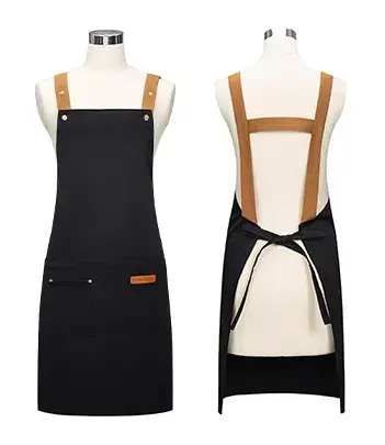 Apron Fashion Men's And Women's Solid Color Hanging Neck Apron Kitchen Home Cooking Work Wear Apron