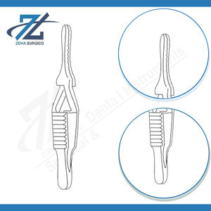 Abrazadera de Bulldog de Dieffenbach, mordazas dentadas finas curvadas de 75mm, abrazadera de oclusión vascular atraumática de 20mm, juego de instrumentos quirúrgicos - Product Image 3