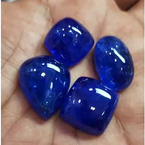4 Pcs de Tanzanite Naturelle 17mm à 25mm Coussin Ovale poire Cabochon 137 Cts Lot Iroc Ventes Qualité Loose Gemstone Cab US $384 tout - Product Image 3