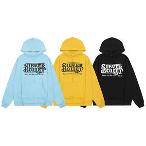Sweat-shirt à capuche en polaire style américain automne-hiver 2026, pull à capuche doublé, imprimé portrait uni, mode personnalisée - Product Image 1