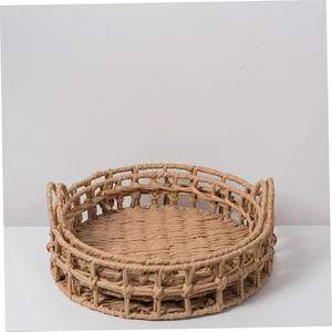 Bandeja de jacinto de agua hecha a mano a precio competitivo con asa, cesta de servicio reutilizable al por mayor, cesta de almacenamiento de bandeja de Vietnam - Product Image 4