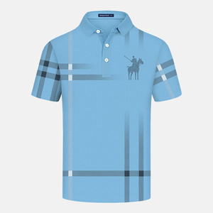 Nuevo en 2025, moda superior, buena calidad, logotipo personalizado, transpirable, ajustado, para hombre, al aire libre, a rayas, de manga corta, polos de Golf - Product Image 3