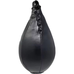 Ballon de vitesse de boxe en cuir avec logo personnalisé, sac de frappe professionnel pour le fitness, ballon de vitesse de fitness - Product Image 3