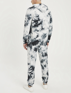 Logo personnalisé logo personnalisé survêtement hommes haute qualité Tie-Dye survêtements tenues d'hiver 2 deux pièces ensemble hommes - Product Image 2