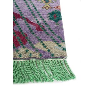 Alfombras Anudadas a Mano de Lana y Seda de Bambú con Patrón Geométrico Manchaha, Rosa y Morado para Uso Doméstico-Les-2010 - Product Image 4