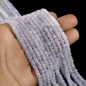 Fabricant de perles certifiées, pierres précieuses de haute qualité, vente en gros, perles pour la fabrication de bijoux, pierre de lune arc-en-ciel, perles à boutons lisses - Product Image 3