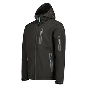 Veste Softshell à capuche ajustable et élégante de qualité supérieure avec fermeture éclair Vêtements de sport exclusifs Tissu coupe-vent confortable Vêtements d'hiver Veste pour hommes - Product Image 3
