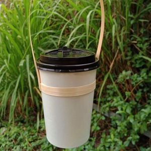 Portavasos desechable de bambú para bebidas para llevar Tamaños de 12oz 16oz y 22oz - Product Image 6