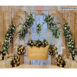 ซื้อซุ้มแต่งงานสำหรับฉากหลังเวทีที่มีสไตล์สำหรับงานแต่งงานที่ไม่ซ้ำใครแท่นวางสำหรับเวทีแต่งงาน - Product Image 1