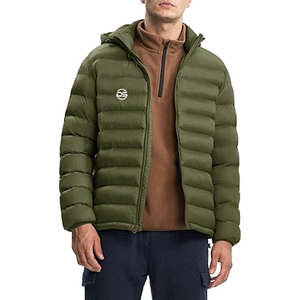 High Street Men's Casual Winter <b>Puffer</b> <b>Jacket</b> High Quality Custom <b>Light</b> Denim Canvas with OEM Printed Logo Pocket - Product Image 6