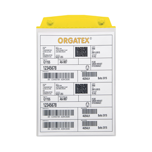 Multi-bolsillo ESD portadocumentos, magnético, amarillo, A4 vertical, 2 imanes de neodimio (sellados), 10 uds / paquete.- MU2240 - Product Image 1