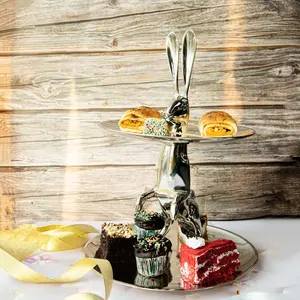 Handmade Rustic Metal Cake Stand for Event Birthday Dessert Table Decoration for Wedding Tables <b>resin</b> epoxy mold by Zahid Export - Product Image 2