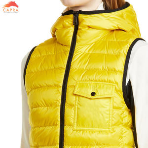 Gilet matelassé pour femmes en gros Vêtements de mode Gilet matelassé à capuche en nylon Fabriqué au Pakistan Conception respirante - Product Image 4