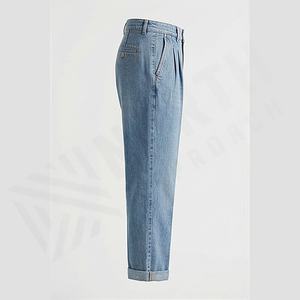 Pantalones Vaqueros de Hombre para Otoño e Invierno, Retro, de Cintura Alta, Rectos, Casuales, con Cierre de Cremallera, Lavado Intenso, Color Personalizado, Nuevo - Product Image 3