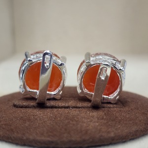 Plata de Ley 925 Natural AA calidad corte redondo cornalina piedra preciosa hecha a mano diseñador inglés bloqueo pendiente para mujer - Product Image 2