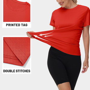 Increíble y elegante producto personalizado ropa deportiva y transpirable Ultra suave al tacto mejor camiseta de tela de poliéster para mujer - Product Image 5