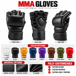 ถุงมือ MMA น้ำหนักเบา ทนทาน ซับแรงกระแทก สำหรับฝึกซ้อม รับสกรีนโลโก้ สี ขนาด  OEM ODM - Product Image 2