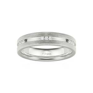 Jeulia Sterling Silver Men's Round Cut Fashion Band <b>Ring</b> - Product Image 3