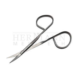 Tijeras Quirúrgicas Manuales de Acero Inoxidable HERMANN MEDITECH de 100 mm de Precisión para Disección Fina, Uso Hospitalario, Certificación CE - Product Image 1