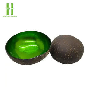 MEILLEUR VENDEUR! 100% bols en bambou poli naturel et cuillères en bois faits à la main Style bohème bol à salade écologique Vietnam - Product Image 5