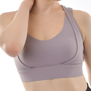 Soutien-gorge de sport à fermeture éclair avant pour femmes XL High Impact Soutien-gorge de yoga et de course Grande taille Gym Wear Fitness Activewear - Product Image 1