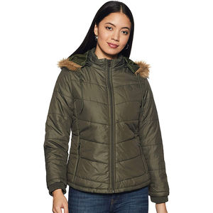Femmes nouvelle mode décontracté hiver doudoune haute qualité imperméable Denim tissu respirant fermeture à glissière grande taille bulle - Product Image 1