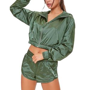 Ensemble court 2 pièces pour femme, coupe oversize, avec veste coupe-vent zippée et short, 2026 - Product Image 1