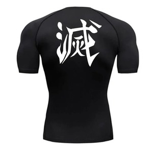 Camisetas Deportivas de Compresión de Secado Rápido con Estampado de Demon Slayer para Hombre, Camisetas de Manga Corta 100% Algodón Tejido - Product Image 2