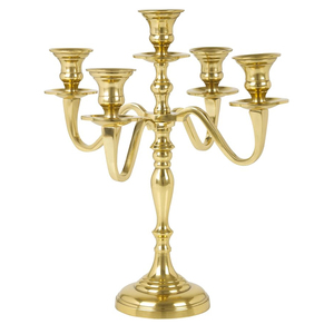Candélabre à 5 bras en aluminium de qualité supérieure, finition cuivre antique, pour mariage, décoration de table, décoration d'église - Product Image 6