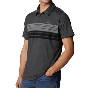 Camiseta informal para Polo de calidad superior para hombre, tejido de punto transpirable ajustado con patrón sólido - Product Image 4