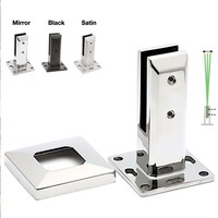 HIMOWAY METAL - Poteaux de clôture de piscine en verre moderne, acier inoxydable, 12 mm, réglables, installation facile en DIY