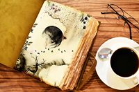 Diario de cuero vintage A5 de la serie Potter con encuadernación cosida, papel de algodón con borde deshilachado y cierre de piedra - Regalo